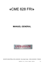 Ambassade de Bourgogne CME 628 FRI Manuel General