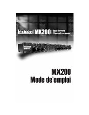 Lexicon MX200 Mode D'emploi