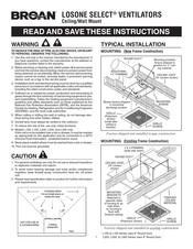 Broan LOSONE SELECT L300KMG Guide D'installation