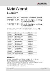 Binder Solid.Line ED-S-UL Mode D'emploi