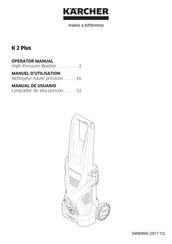 Kärcher K 2 Plus Manuel D'utilisation