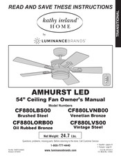 Luminance Brands CF880LORB00 Mode D'emploi