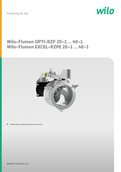 Wilo Flumen EXCEL-RZPE 40-1 Notice De Montage Et De Mise En Service