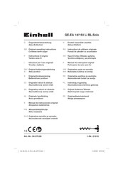 EINHELL GE-EA 18/150 Li BL-Solo Instructions D'origine