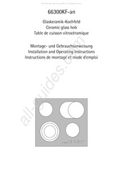 AEG 66300KF-an Instructions De Montage Et Mode D'emploi