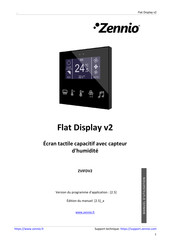 Zennio Flat Display v2 Manuel D'utilisation