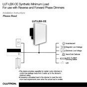 Lutron LUT-LBX-CE Instructions D'installation