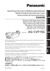 Panasonic AG-CVF15G Mode D'emploi