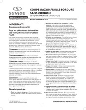 SNOWJOE SUNJOE 20ViONLTE-ST11 Manuel D'utilisation