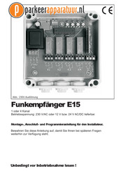 Dickert Electronic E15 Mode D'emploi