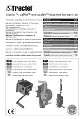 Tractel scafor Manuel D'installation, D'emploi Et D'entretien
