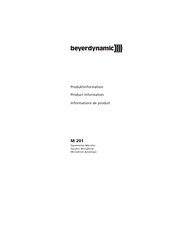 Beyerdynamic M 201 Information De Produit