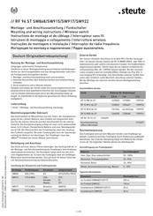 steute RF 96 ST SW922 Instructions De Montage Et De Câblage