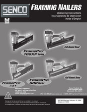 Senco FramePro 700XP Série Mode D'emploi