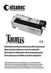 Elsamec Taurus 12M Manuel D'instructions Pour L'installation, L'utilisation Et L'entretien