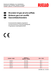 Riello RS 34 MZ Instructions Pour Installation, Utilisation Et Entretien