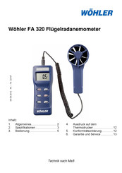 Wohler FA 320 Mode D'emploi