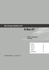 tiko Energy Solutions K-Box A7 Mode D'emploi