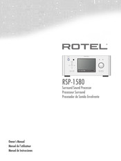 Rotel RSP-1580 Manuel De L'utilisateur