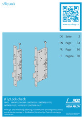 Assa Abloy MSL sFlipLock 15544PE-SV.7 Instructions De Montage Et D'utilisation