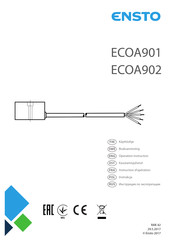 ensto ECOA901 Instructions D'opération