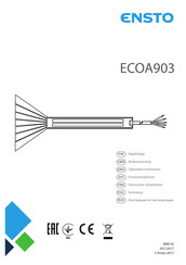 ensto ECOA903 Instructions D'opération