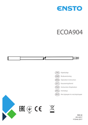 ensto ECOA904 Instructions D'opération