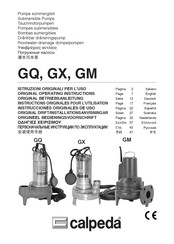 Calpeda GQRM 10-16 GF Instructions Originales Pour L'utilisation