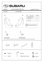 Subaru J101SXC000 Instructions De Pose