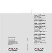 Polar G1 Manuel D'utilisation