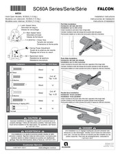 Allegion Falcon SC60A Serie Instructions D'installation