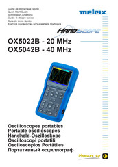 Metrix HANDSCOPE OX5022B Guide De Démarrage Rapide