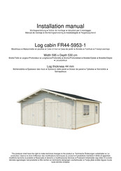 Palmako Log cabin FR44-5953-1 Notice De Montage