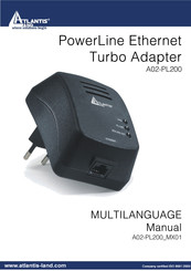 Atlantis Land PowerLine Ethernet Turbo A02-PL200 Manuel