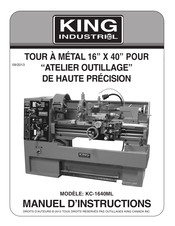 King Industrial KC-1640ML Manuel D'instructions