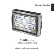 Harman Kardon guide+play GPS 910EU Guide De Démarrage Rapide