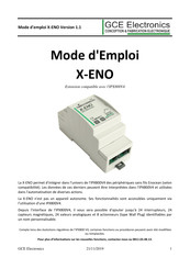 GCE Electronics X-ENO Mode D'emploi
