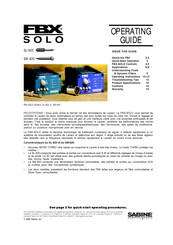SABINE FBX SOLO SM-820 Mode D'emploi