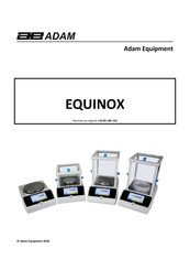 Adam Equipment EQUINOX Mode D'emploi