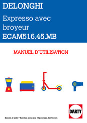 DeLonghi ECAM516.45.MB Manuel D'utilisation