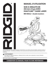 RIDGID EXACTLINE MS1065LZ Manuel D'utilisation