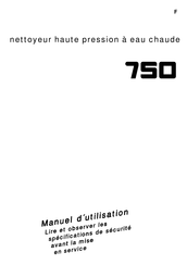 Kränzle therm 750 Manuel D'utilisation
