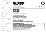 Rupes BA215S Сonversion Des Instructions De Fonctionnement Original