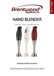 Brentwood Appliances HB-31BK Mode D'emploi