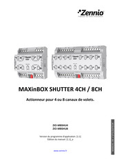 Zennio MAXinBOX SHUTTER 4CH Manuel De L'utilisateur