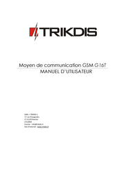 Trikdis GSM G16T Manuel D'utilisateur