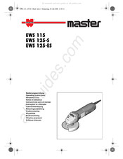 Würth master EWS 125-ES Notice D'utilisation