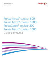 Xerox FreeFlow 800 Guide De Sécurité