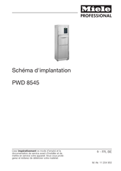 Miele professional PWD 8545 Schéma D'implantation