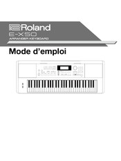 Roland E-X50 Mode D'emploi